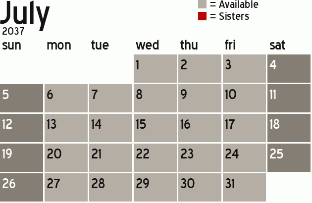 Missionary Dinner Calendar