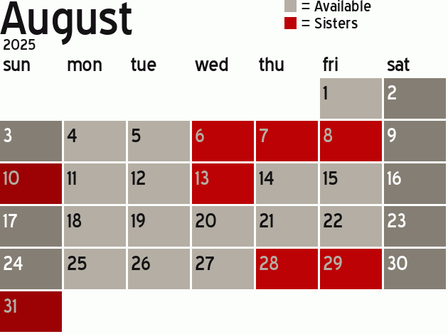 Missionary Dinner Calendar