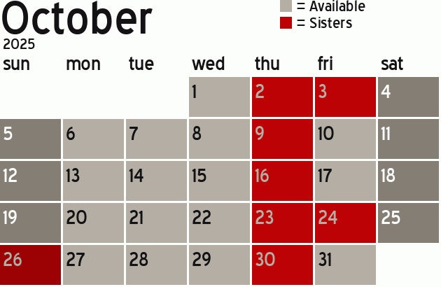 Missionary Dinner Calendar